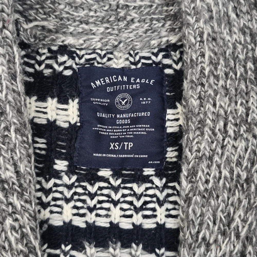 American Eagle Unisex Southwestern Shawl Collar Wool Blend Cardigan Sweater XS
